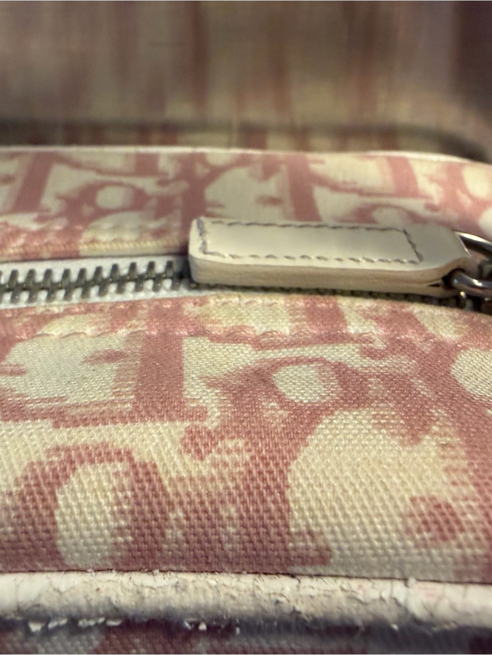 Dior Pink Monogram Crossbody with White Floral Appliqués - Picture 13 of 16